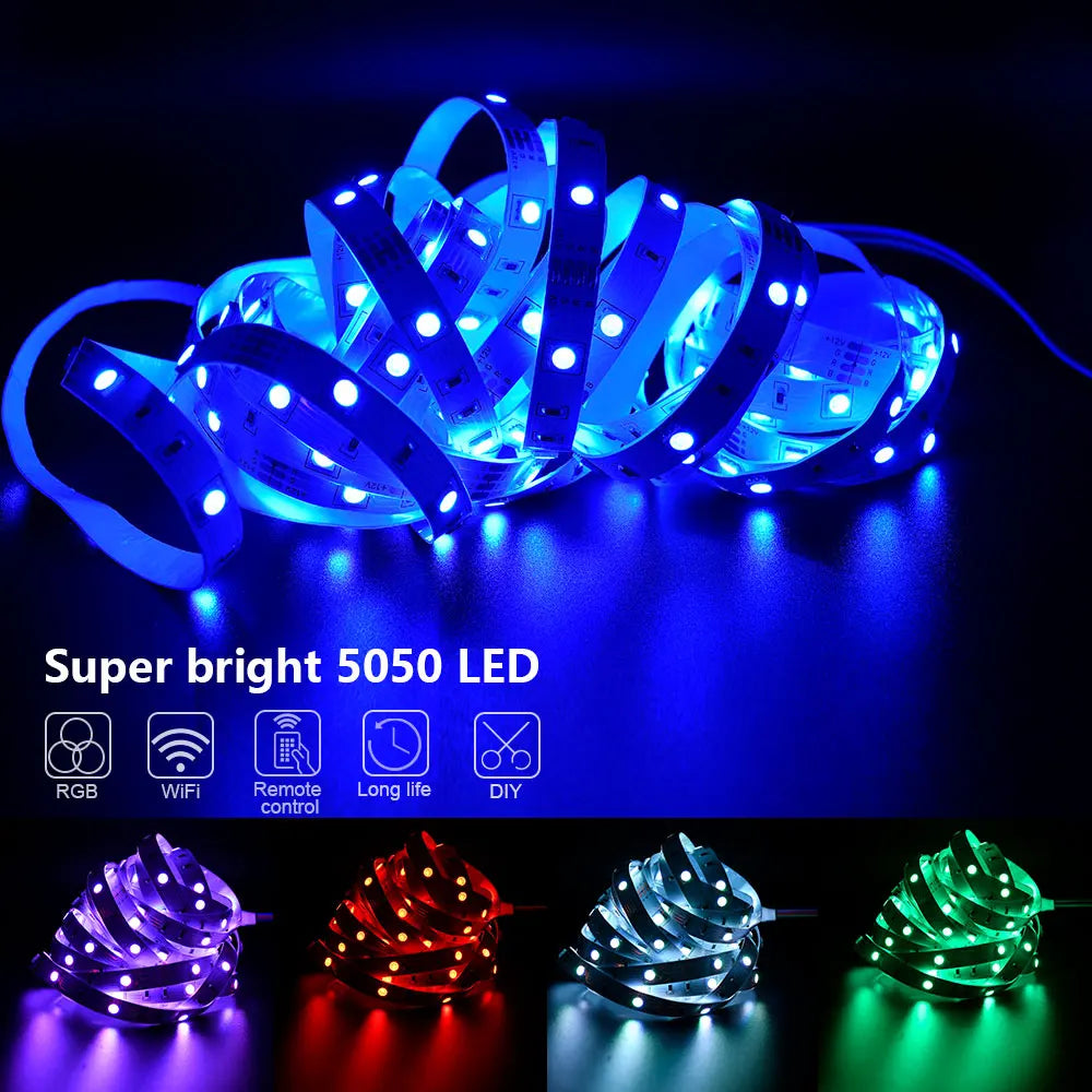 Color Your World: RGB 5050 LED Strip Lights - Sync with Music for the Ultimate Home Ambiance