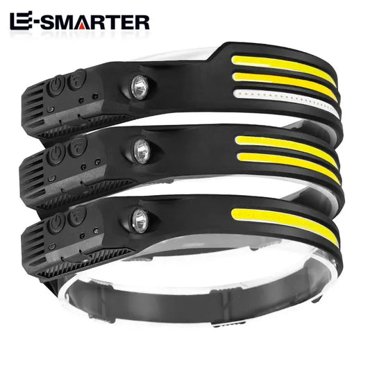 Bright Adventure Ahead: ESMARTER Sensor Headlamp – Rechargeable & Waterproof for the Ultimate Outdoor Experience