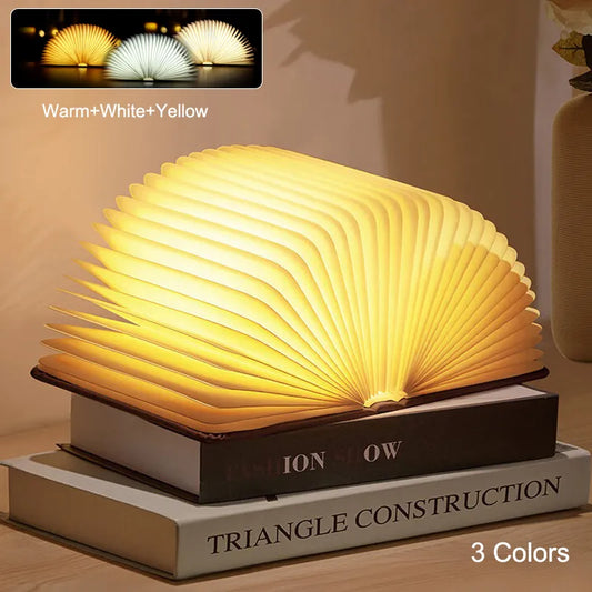 Illuminate Your Story: Lightme Wooden Book Light – The Rechargeable, Foldable Ambiance for Every Room